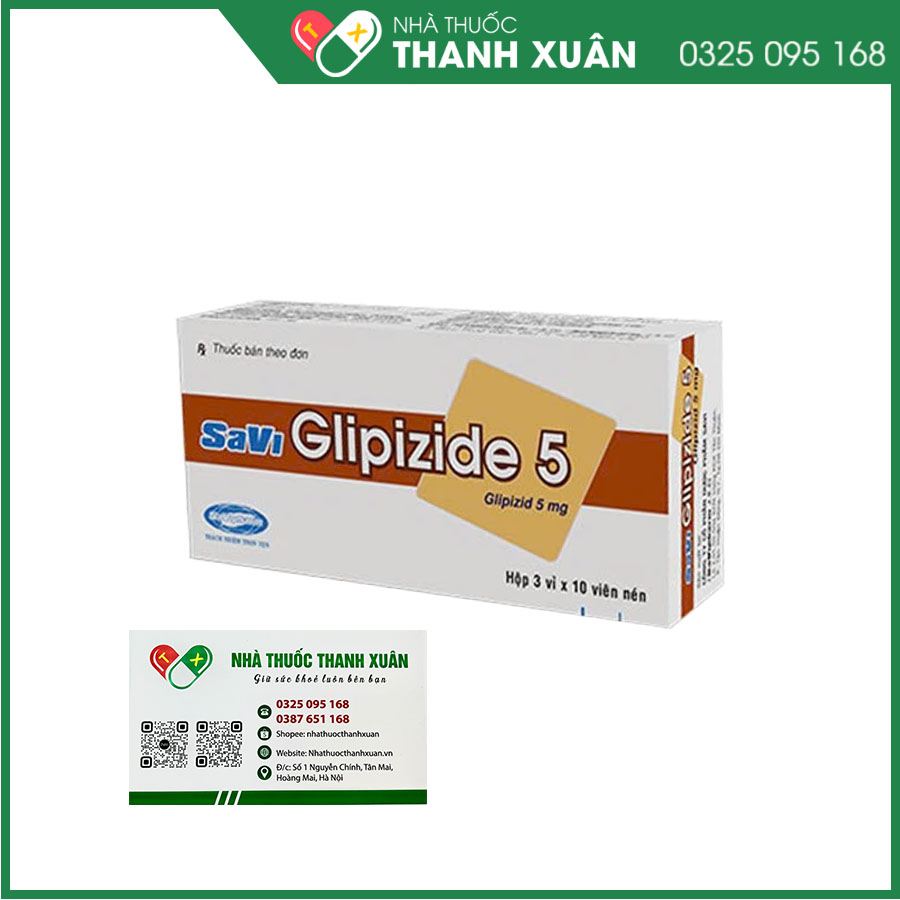 Savi Glipizide 5 điều trị đái tháo đường typ 2